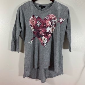 Weavers Grey Flower Design Top S